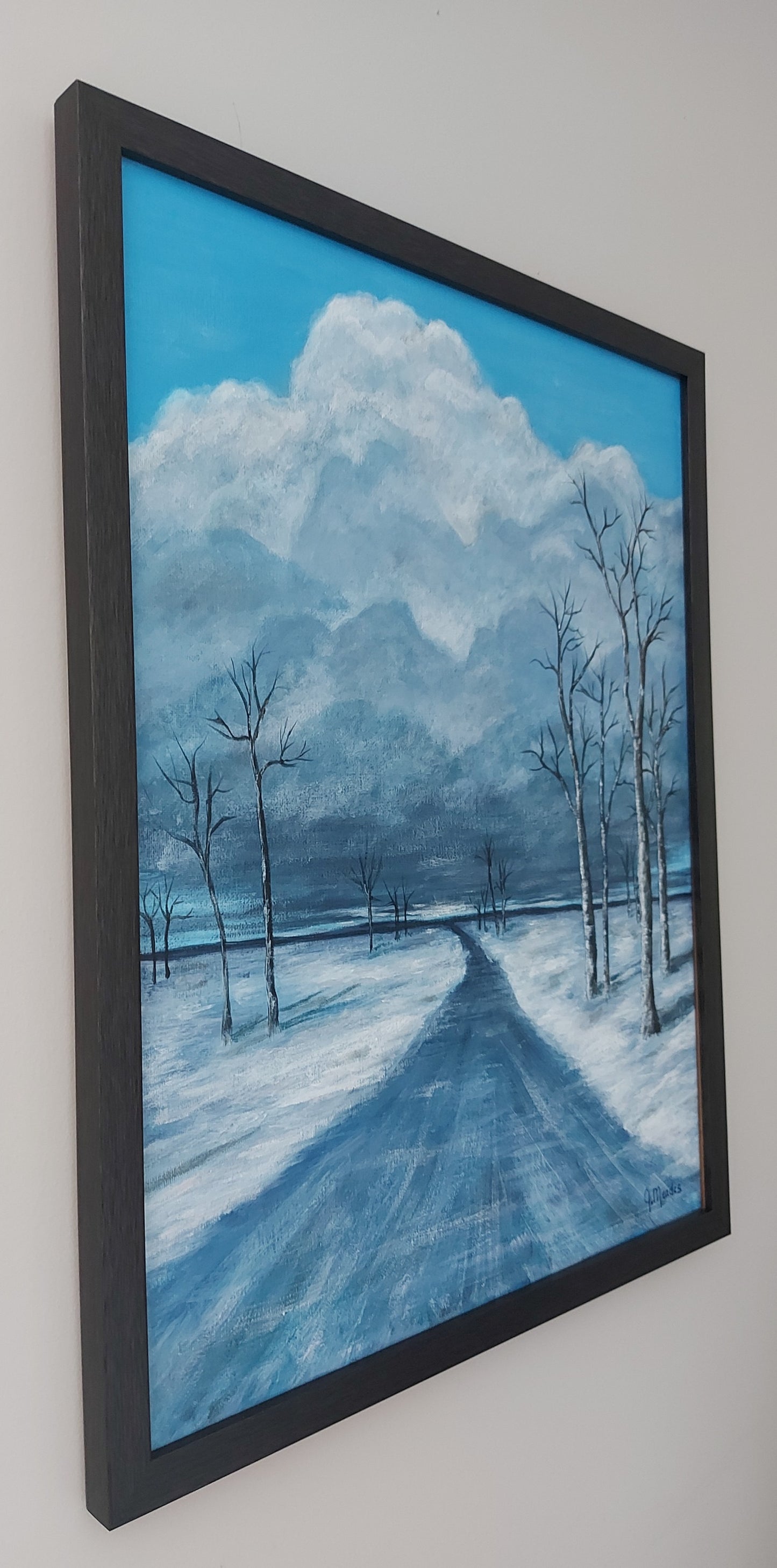 Winter Road (16" x 20") Framed image 1