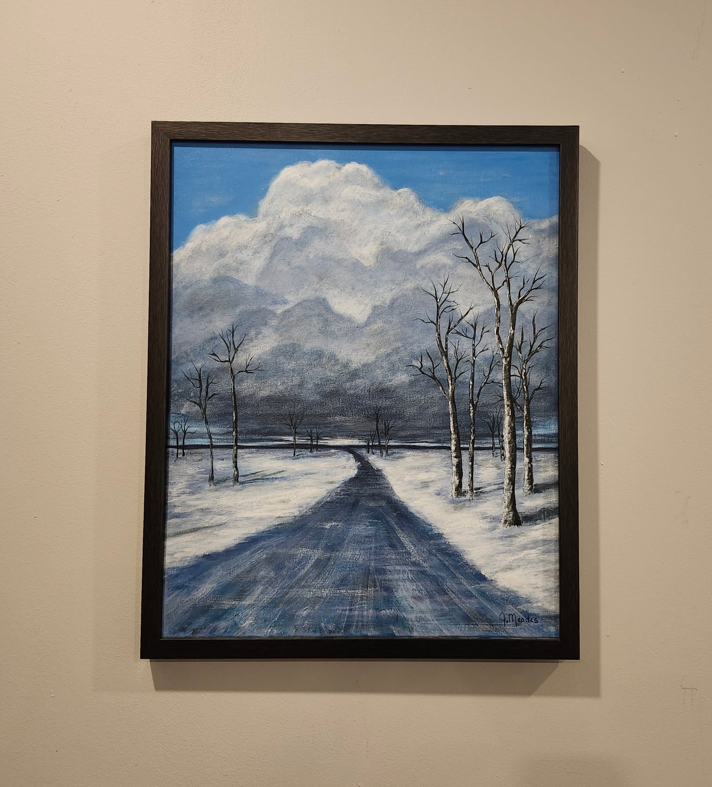 Winter Road (16" x 20") Framed