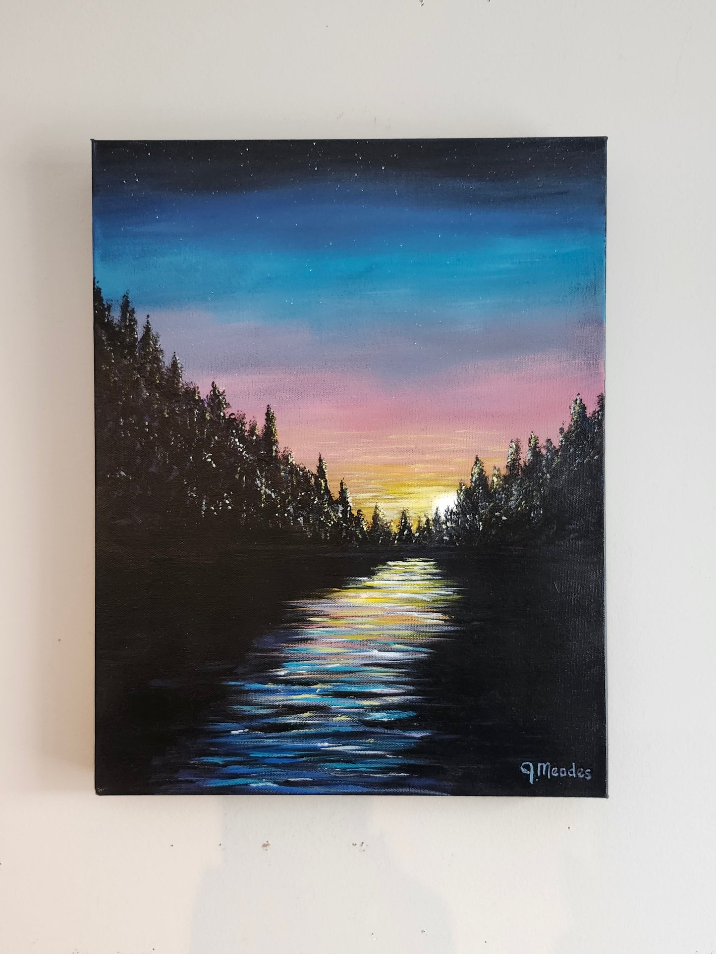 Night Reflections (18" x 14")