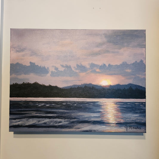 Aylen Lake Sunset (16" x 12")